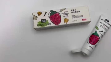 Strawberry flavored toothpaste