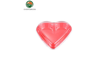 Plastic red Heartshaped Food Container