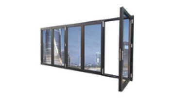 Large panel Bi folding door, corner swing double glazing insulation glass Patio Exterior Bifold Doors1