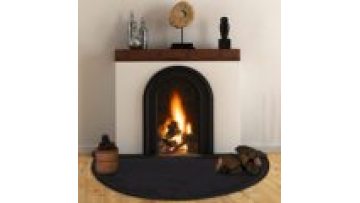 Indoor Half Round Fiberglass Fireproof Fireplace Mat Hearth Pad for Wood Stove Fire Fireplace Protect Floor from Sparks Embers1