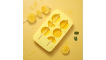 Lemon and Pineapple Shaped Silicone Ice Cube Tray with Straws1