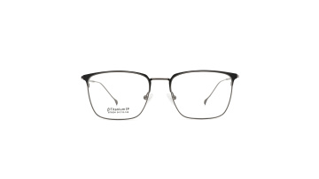 Fashion Eyeglasses Retro High Quality Gold Semi Beta Titanium Ip Frame Eye Glasses1