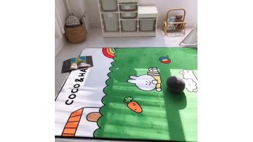 Soft room kids foldable  play mat carpet round cartoon crawling mat 1 buyer1