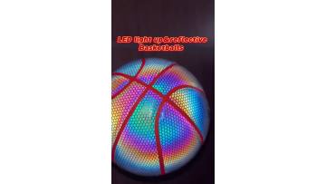 holographic reflective glowing basketball