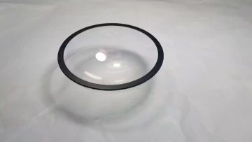 edge-blackened optical glass dome 