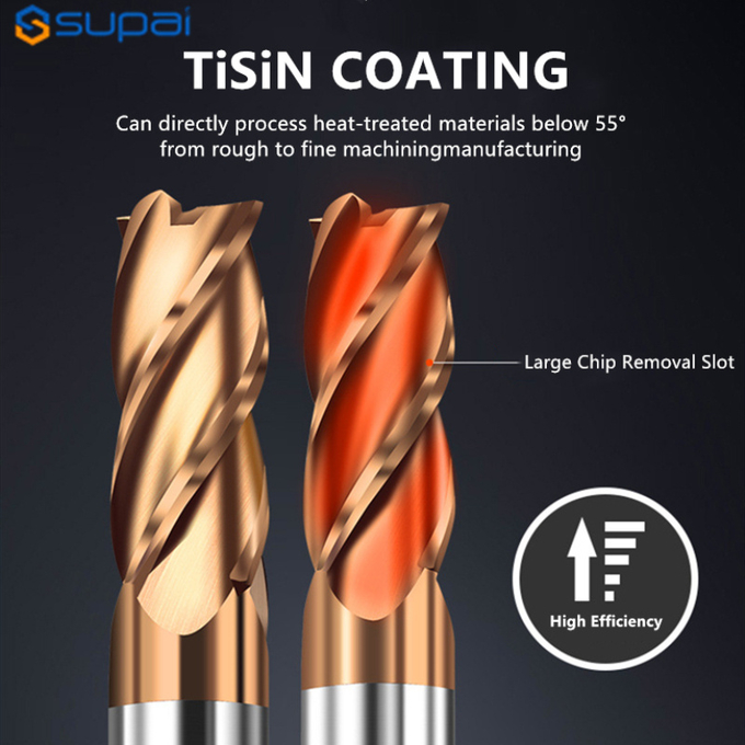 Hrc55 Carbide End Mill 1-6mm 4 Flutes Metal Key Seat Face Router Bit Milling Cutter Alloy Coating Drill Bits Cnc Maching 1