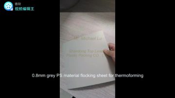 Flocking sheet made of PS/PVC.