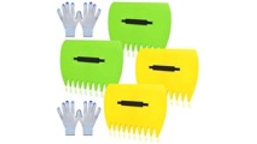 6PCS Lightweight Plastic Leaf Scoops Hand Rakes garden rake Large Leaf Grabbers for Picking Up Leaves Clippings  Grass1