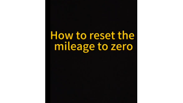 How to reset the mileage to zero