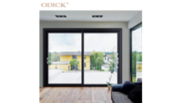 Sliding Doors Exterior Aluminium Double Tempered Glass Graphic Design Stainless Steel Aluminum Alloy Security Glass ODICK Modern1