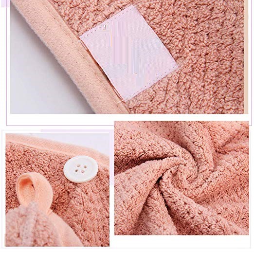 Microfiber Wrap Hair Drying Towel With Buttons