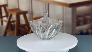 clear crystal candy glass jar with lid