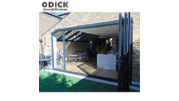 Design Black Thermal Break Profile Bi Fold Patio Doors for Exterior Energy Efficient Aluminum Glass Foldable  Factory Original1