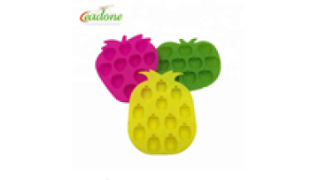 Leadone Hot DIY ice mols fruit strawberry pineapple Shaped Silicone Ice Cube Tray1