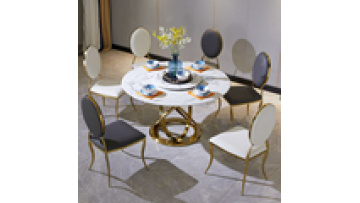 Wholesale Sintered Stone Dining Furniture Set And Stainless Steel Round Dining Table 4 Seater1