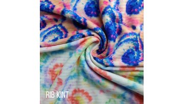 No MOQ High Stretch Polyester Custom Print Rib Knit Fabric With Cut Piece Service1