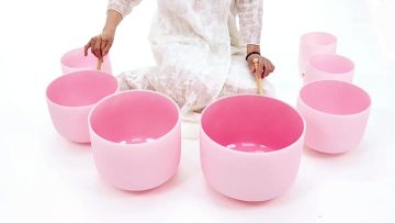 pink singing bowl