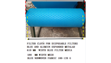 Expanded Metal Mesh Laminated Air Filter Media blue color