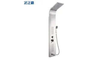 8040 Gray Shower Panel 304 Stainless Steel LED Display Bathroom Shower Column1