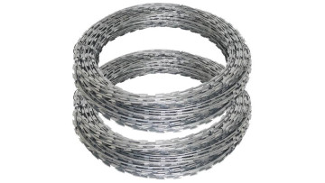 Bto22 /cbt65 wires hot dipped razor barbed wire swg stainless steel razor blade wire1