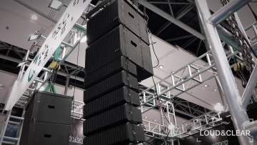 Outdoor technical line array loud speaker double 4 inch, electrical audio1