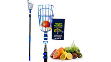 Hot sale Fruit Picker Extendable Long Handle Easy Assembled Apple Fruit Pole  Picker with Basket fruit picking tool1