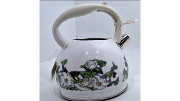 FH-568 flower decoration white coffee kettle