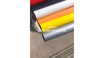 Top quality OEM glossy colored coating round carbon fiber pipe tube1