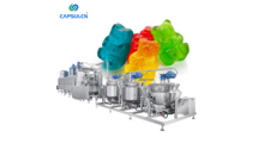 High Efficiency High Capacity Gummy Candy Depositing Line Fruit Jelly Making Machine Gelatin Pectin Candy Production Line1