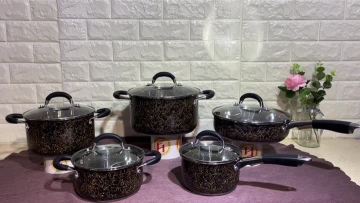Black metal cooking pot set FH-SS253
