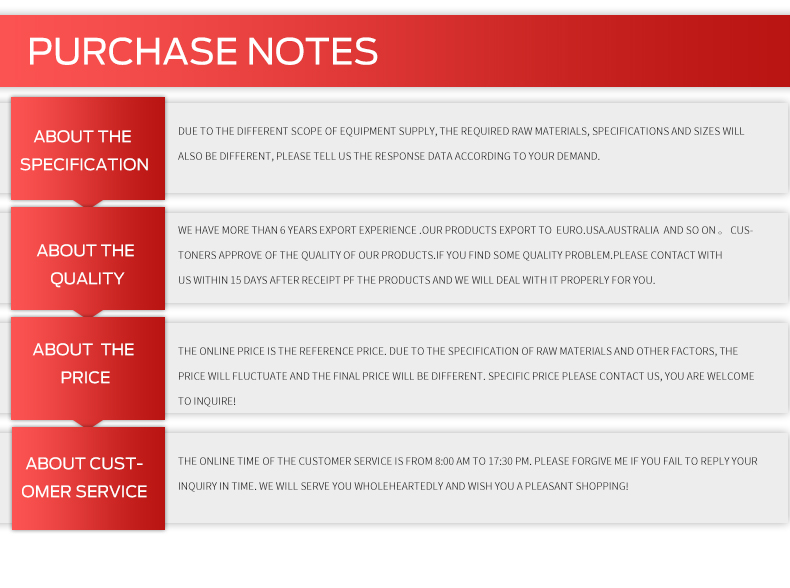 metal products' notes