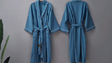 Velour Shawl Collar Bath Robe