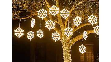 snowflake tree decoration lights