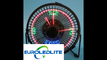 New Product LED Luminous Electric Fan With DC Charging With USB Onterface Desktop Fans With Time And Temperature Display1