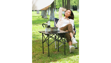 Camel Outdoor Lightweight Aluminium Small Egg Roll Table Portable Foldable Table Self-driving Picnic Equipment1