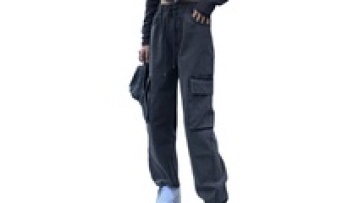 High Waist Stretch Street Distressed Pocket Cargo Jean Ladies Jeans Pants Women1