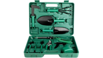 Customized Portable Garden hand Tools Set Gardening Tools for Home useful green Garden Tool Set With Carrying Case1