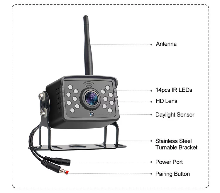 digital lcd wide angle waterproof car camera rearview car system backup camera car rear view reversing aid