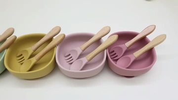 Bpa Free Eco-friendly Colorful Tableware Silicone Baby Feeding Suction Bowl With Spoon - Buy Baby Bowl With Suction,Baby Suction Bowl,Silicone Baby Feeding Bowls Product on Alibaba.com