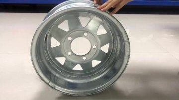 Hot Sale 14 Inch Deep Dish Rims 4x100 5x114.3 6x139.7 8 Spoke Trailer Steel Wheel Rim1