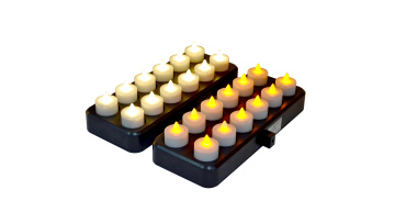 Inductive rechargeable led flameless tealight candles set of 12