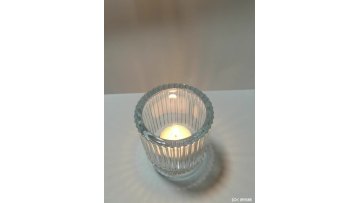 fluted  jar candle holder