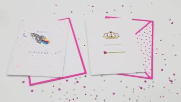 Free Samples Invitations Handmade Card, Foil Happy Birthday Greeting Cards With Gems1