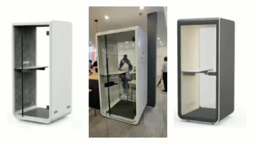 Factory Supply Steel Plate Panel Soundproof Office Silence Phone Booths1