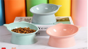 Pet Plastic Food Bowl Elevated Pet Food Feeder