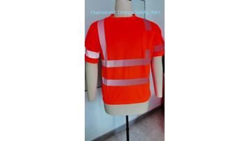 Customized high visibility reflective safety short sleeve tshirts construction high vis work shirts1