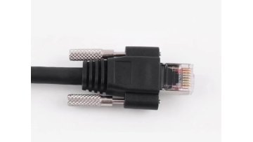 High quality PVC Custom Length Kabel Cat5 Cat5e Rj45 Netwerk Ethernet Patch Cord Lan-kabel with two screws locking cable1
