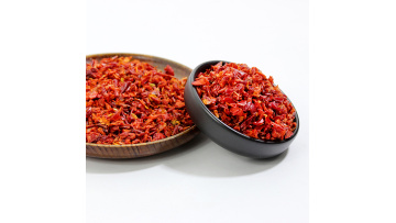 Delicious dehydrated dried red peppers