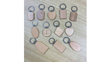 High quality custom design laser engraved wood products wooden plaque pendant keychain1