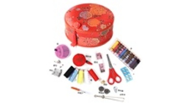 Traditional Chinese Style YUK Sewing Kit with Peony Flower Pattern: A Multifunctional Dowry Treasure Box for Marriage1